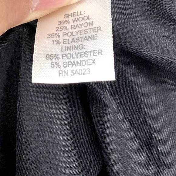 Banana Republic Pants Martin Fit Black Wool Blend Stretch Lined Timeless Sz 4P - Picture 8 of 12